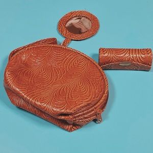 vintage bag / wristlet / makeup bag